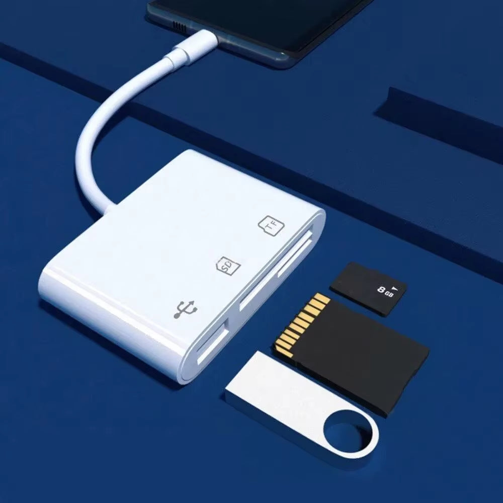 3 in 1 Adapter Type-C, Tf, Cf, Sd, Memory Card Reader, Recorder, Compact Flash Usb-C, Pro, Huawei, Macbook