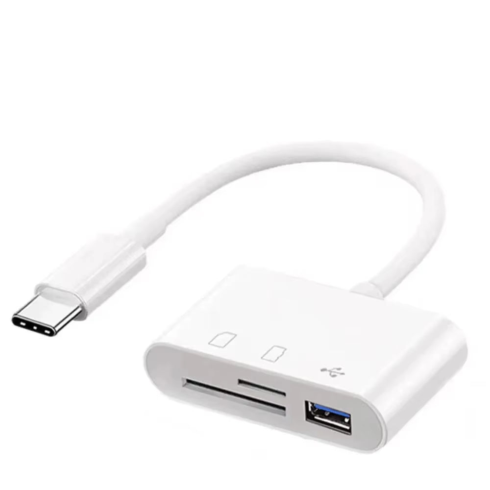 3 in 1 Adapter Type-C, Tf, Cf, Sd, Memory Card Reader, Recorder, Compact Flash Usb-C, Pro, Huawei, Macbook